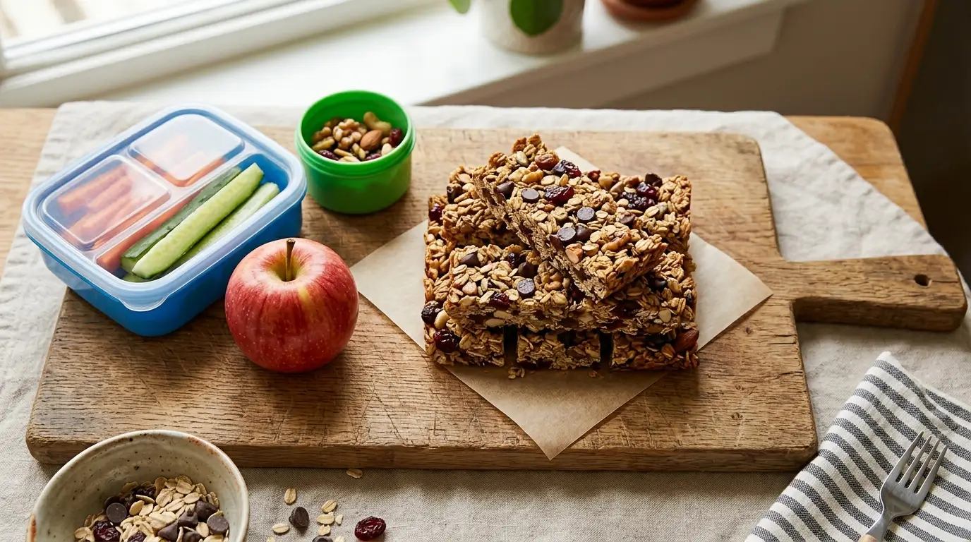 After school snacks granola bars kids healthy homemade