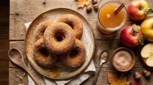 Apple cider donuts recipe cinnamon sugar coated fall treat