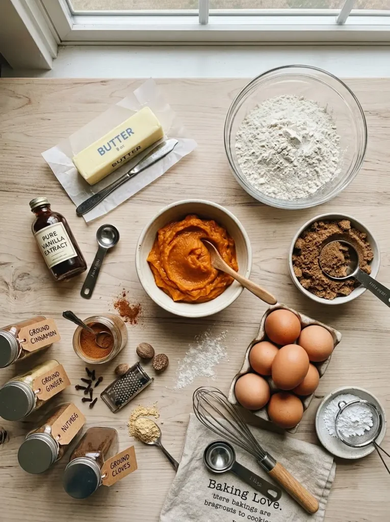 Pumpkin cookies recipe ingredients pumpkin puree flour cinnamon butter sugar eggs