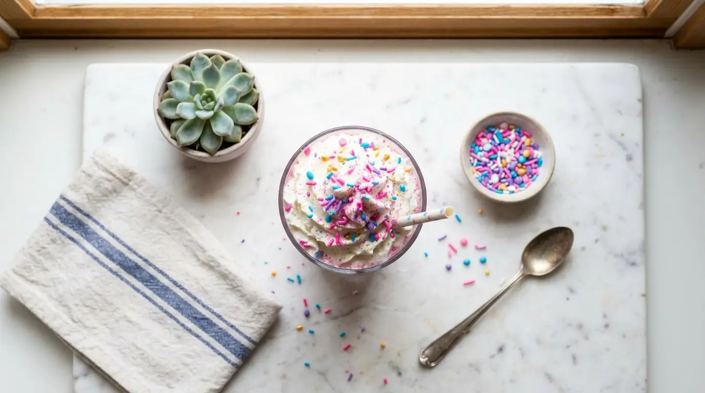 Unicorn Frappuccino recipe pink blue Starbucks copycat whipped cream colorful sprinkles